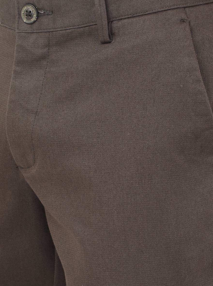 Dark Grey Solid Uno Fit Casual Trouser | JadeBlue