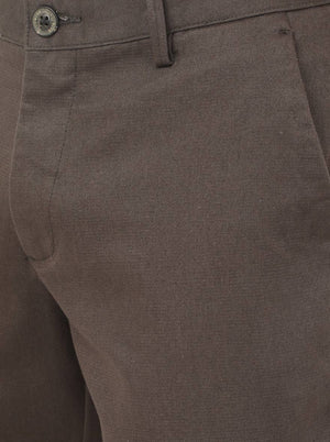 Dark Grey Solid Uno Fit Casual Trouser | JadeBlue
