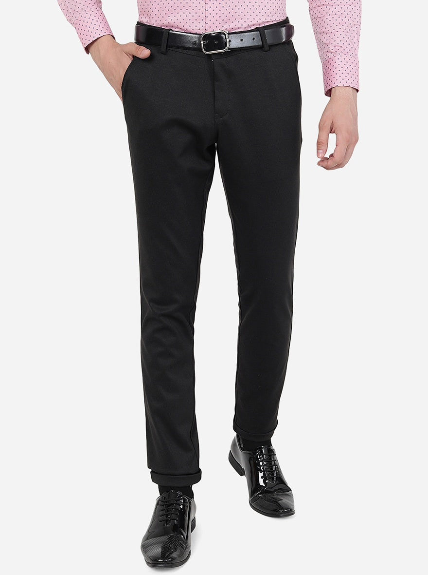 Coffee Brown Solid Slim Fit Club Wear Trouser | JB Studio