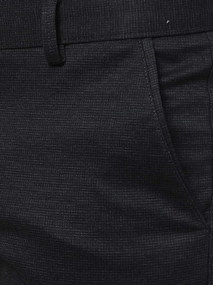 Black Solid Slim Fit Club Wear Trouser | JB Studio