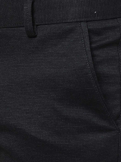 Black Solid Slim Fit Club Wear Trouser | JB Studio