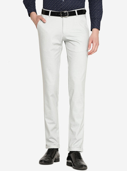 Grey Solid Slim Fit Club Wear Trouser | JB Studio