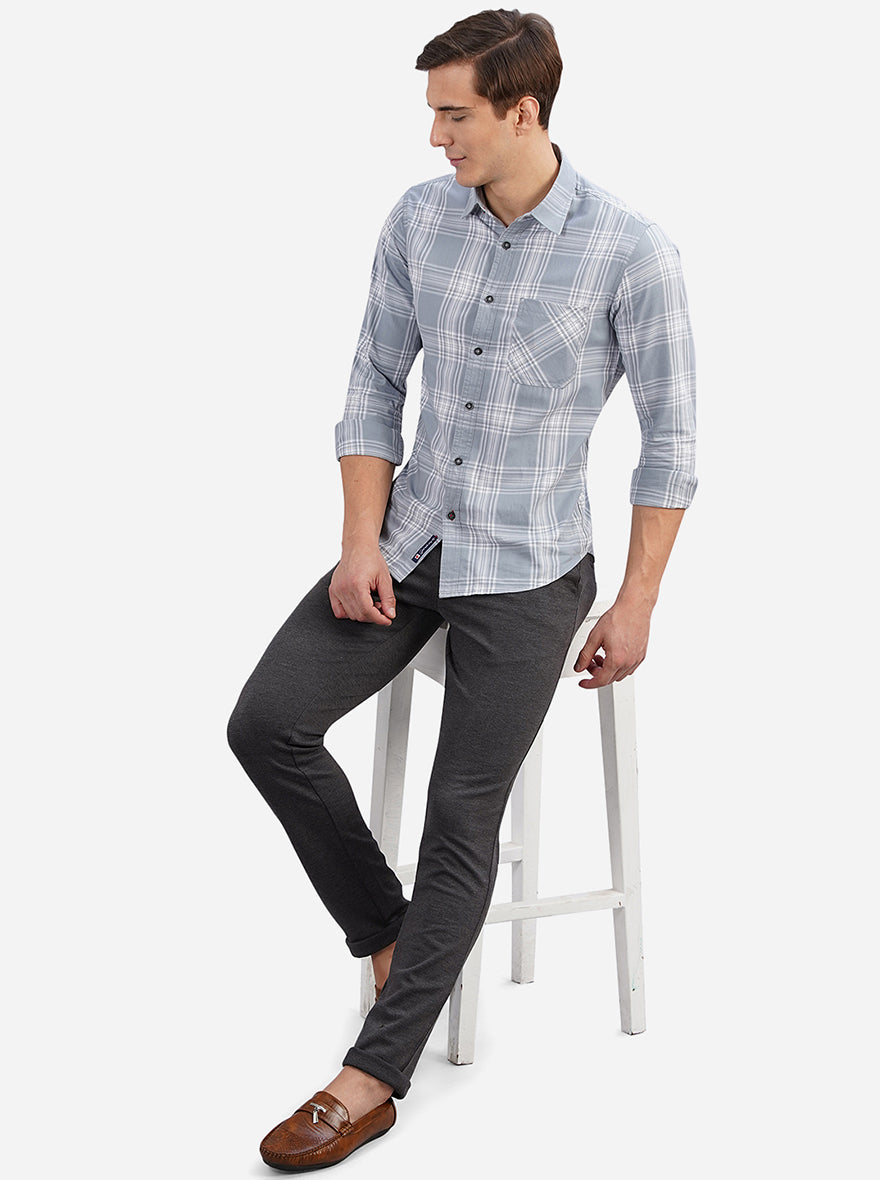 Grenis Black Solid Venice Fit Casual Trouser | JadeBlue