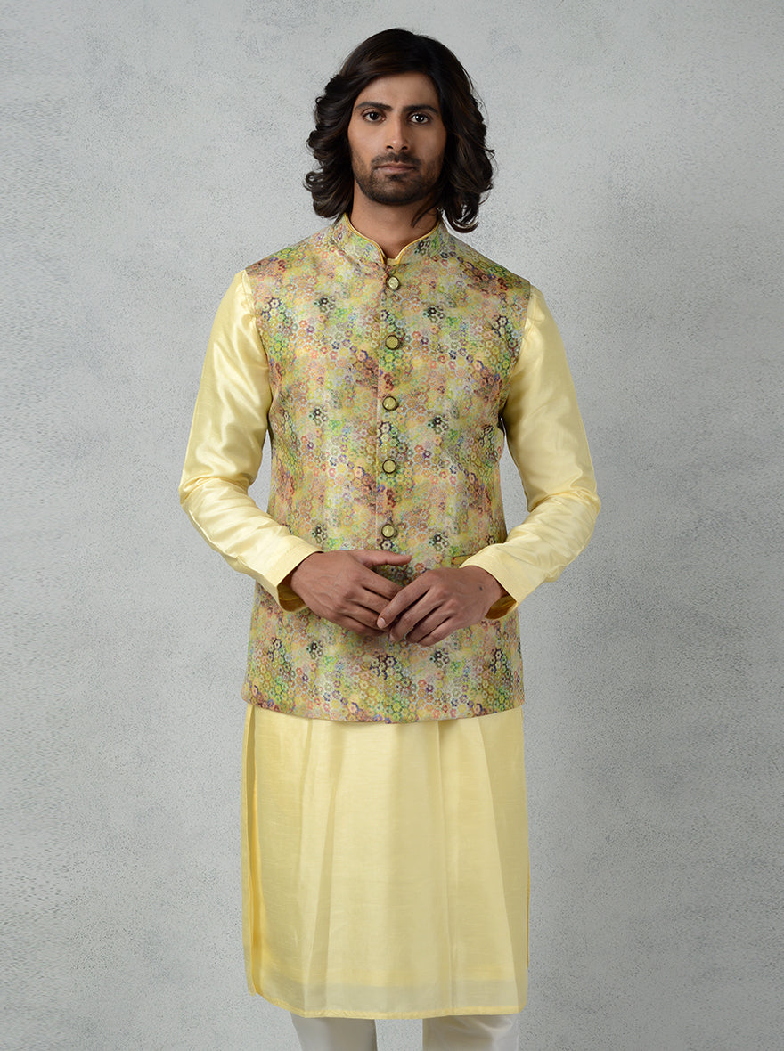 Multi Green Bandhgala Jacket | TULA