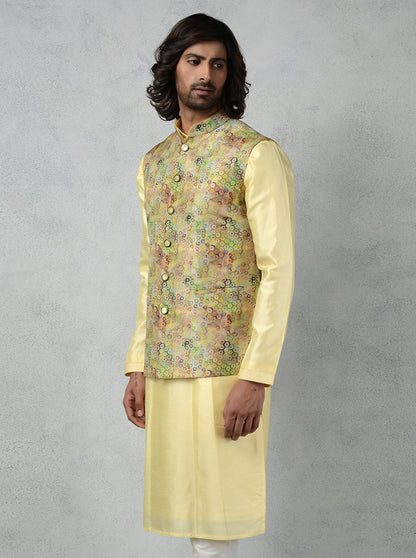 Multi Green Bandhgala Jacket | TULA