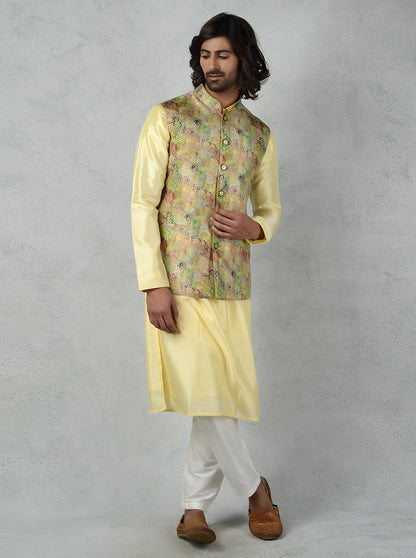 Multi Green Bandhgala Jacket | TULA
