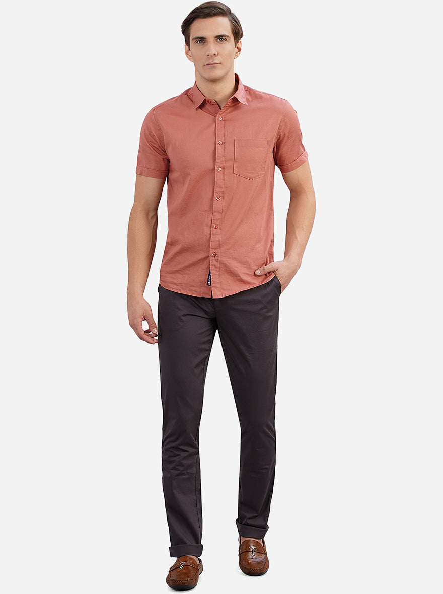 Grey Solid Uno Fit Casual Trouser | JadeBlue