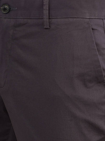 Grey Solid Uno Fit Casual Trouser | JadeBlue