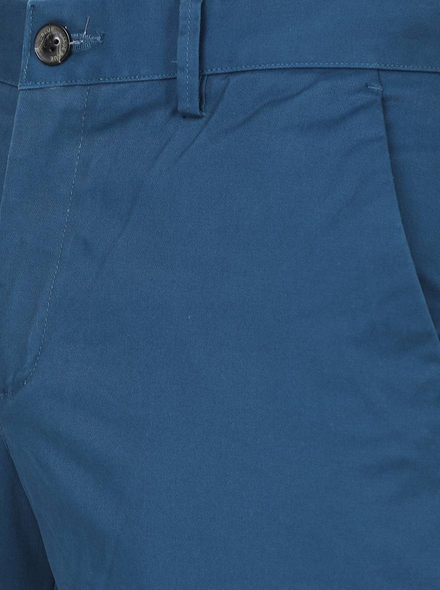 Legion Blue Solid Uno Fit Casual Trouser | JadeBlue