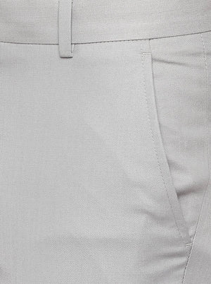 Ansh Grey Solid Slim Fit Formal Trouser | Greenfibre