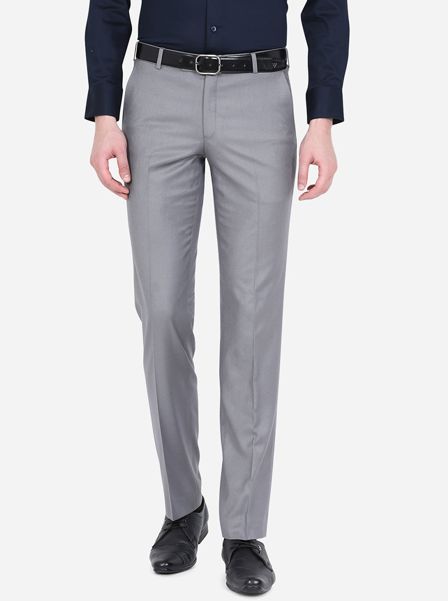 Buy Arrow Patterned Weave Ankle Length Formal Trousers - NNNOW.com