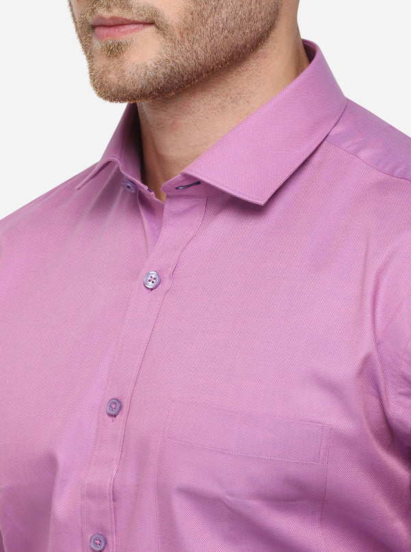 Purple Solid Regular Fit Formal Shirt | JadeBlue