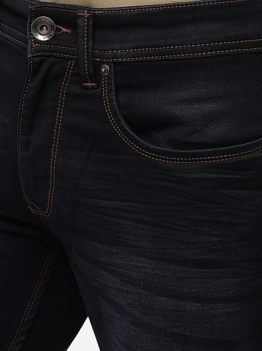 Charcoal Grey Washed Slim Fit Jeans | JadeBlue