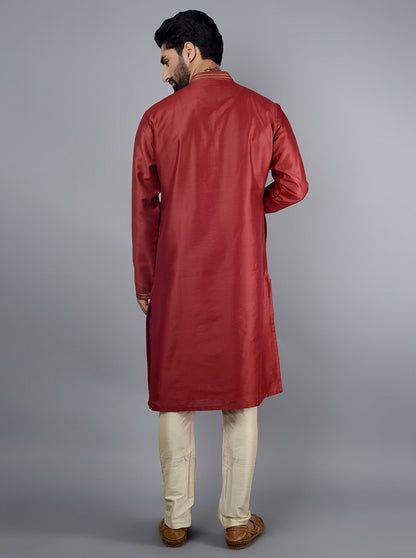 Maroon Kurta Set | Azania