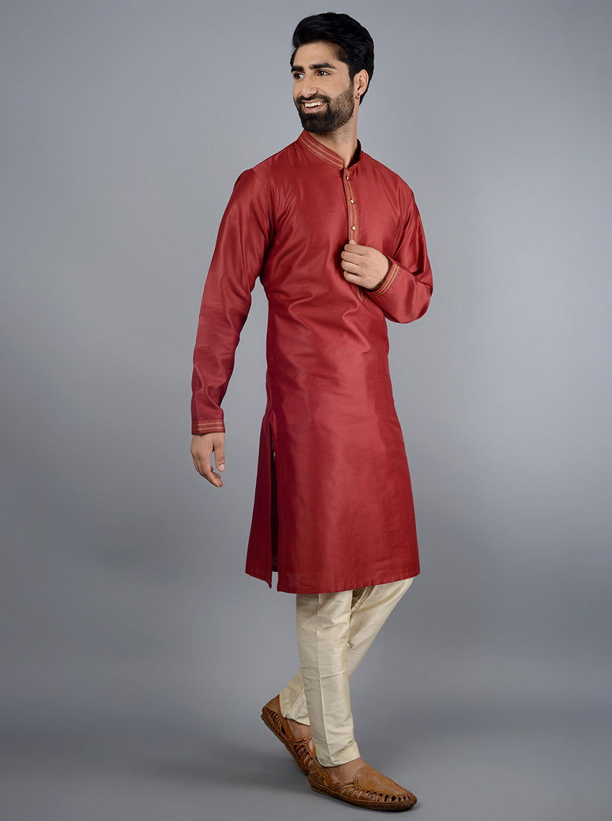 Maroon Kurta Set | Azania
