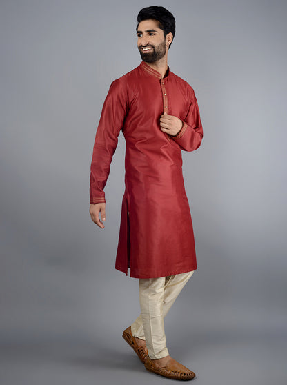 Maroon Kurta Set | Azania
