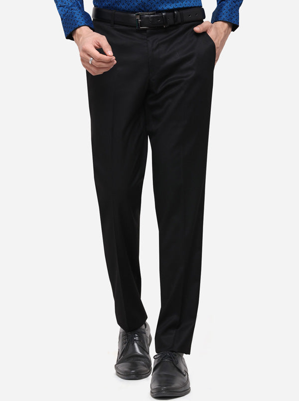 Buy Men Cream Textured Slim Fit Formal Trousers Online - 801494 | Peter  England