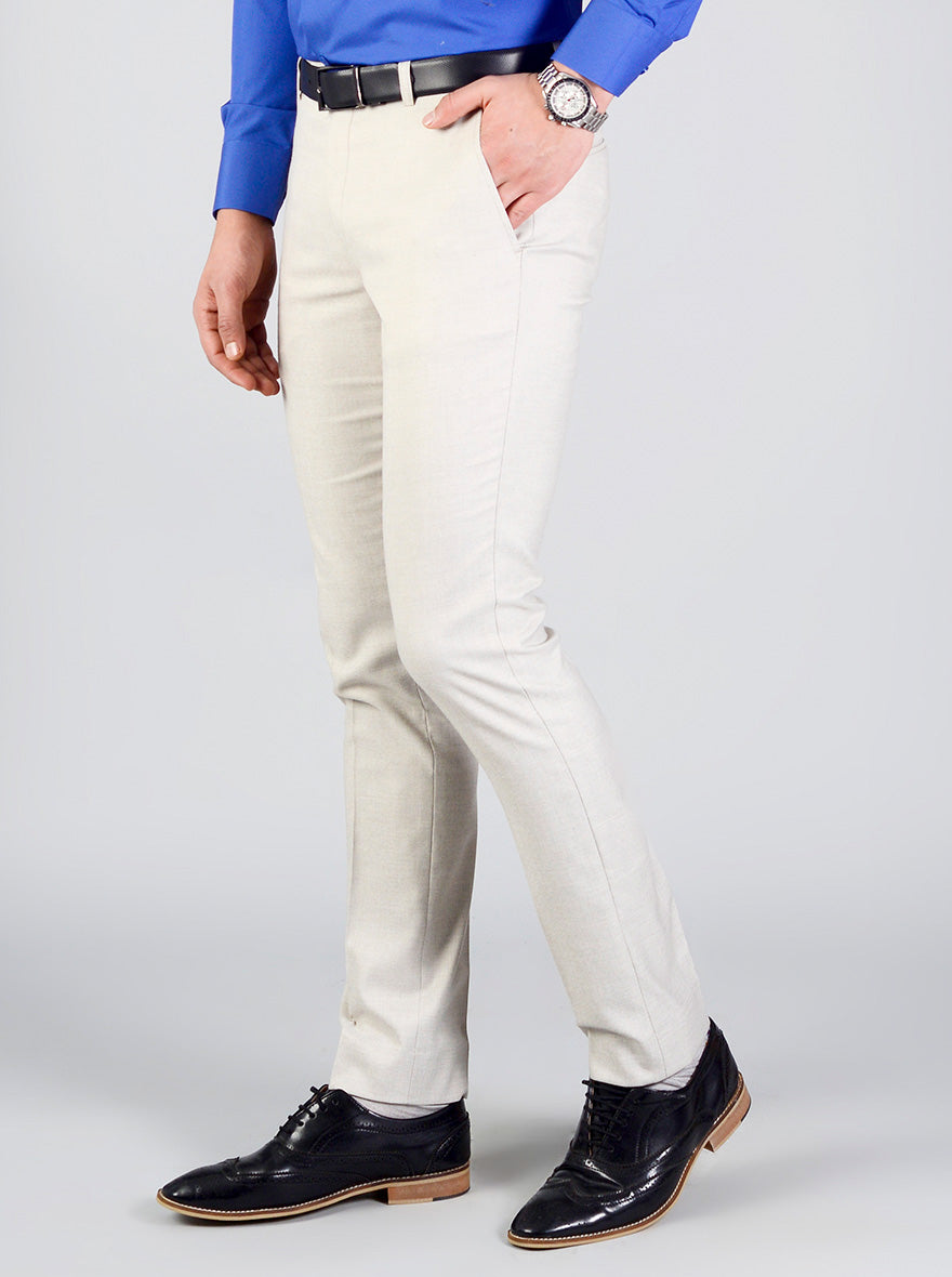 Code by Lifestyle Beige Regular Fit Trousers