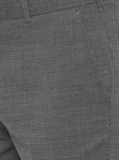 Grey Solid Slim Fit Formal Trouser | Metal