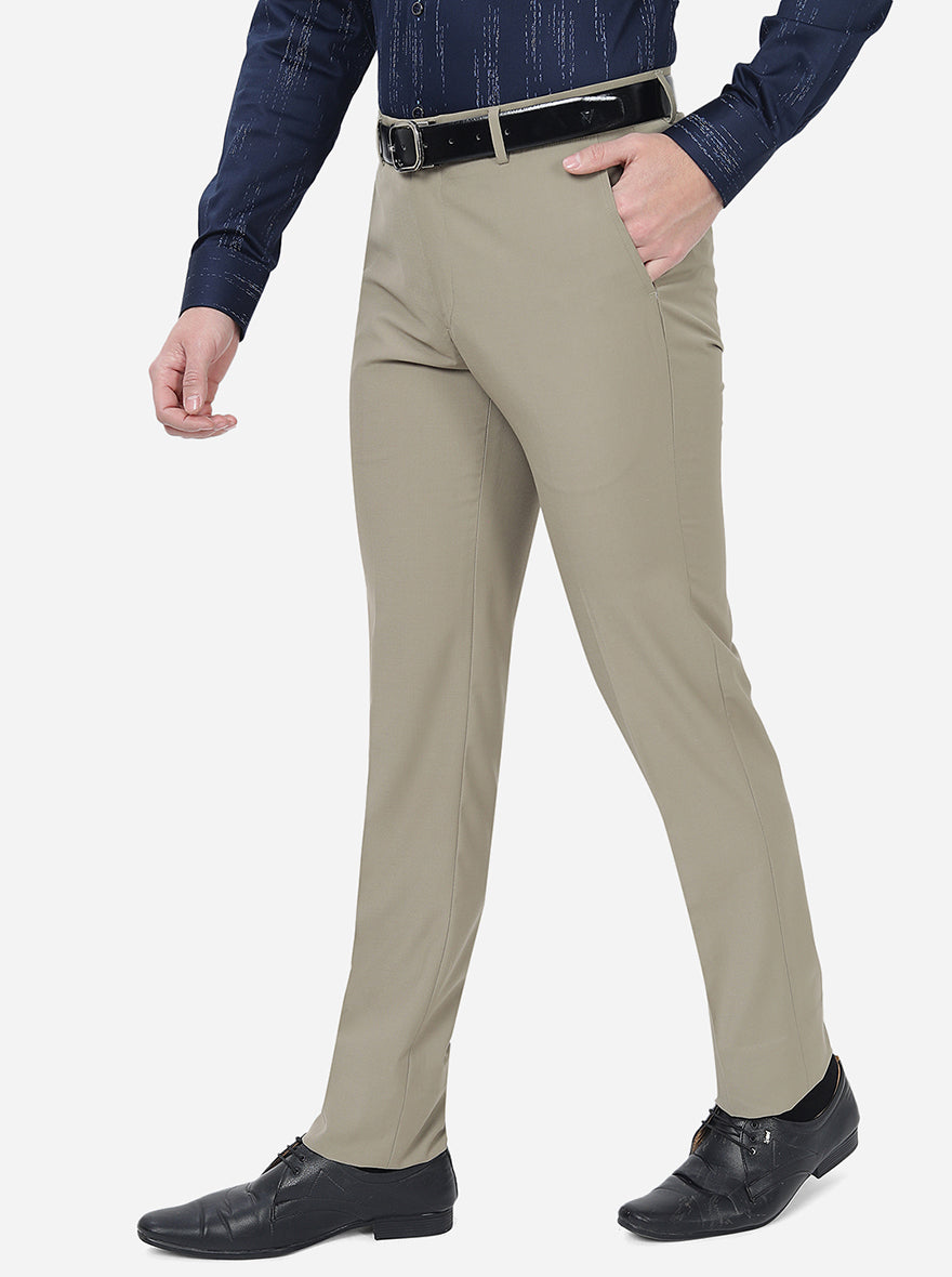 Buy LOUIS PHILIPPE Textured Polyester Blend Slim Fit Men's Formal Trousers  | Shoppers Stop