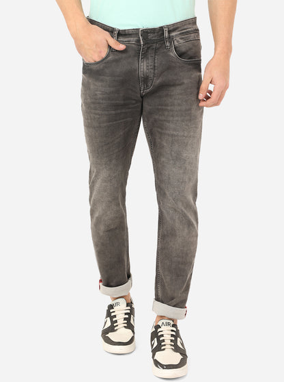 Light Grey Washed Slim Fit Jeans | JadeBlue