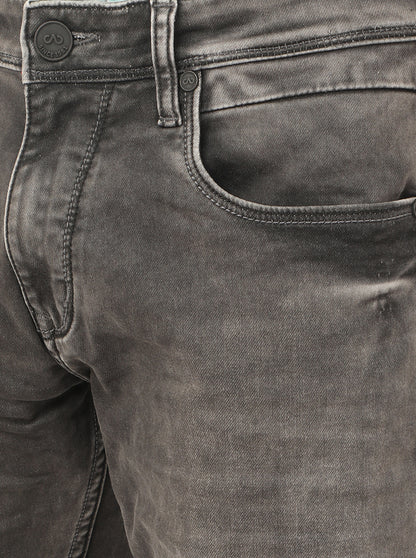 Light Grey Washed Slim Fit Jeans | JadeBlue