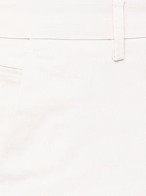 Cream Solid Uno Fit Casual Trouser | JadeBlue