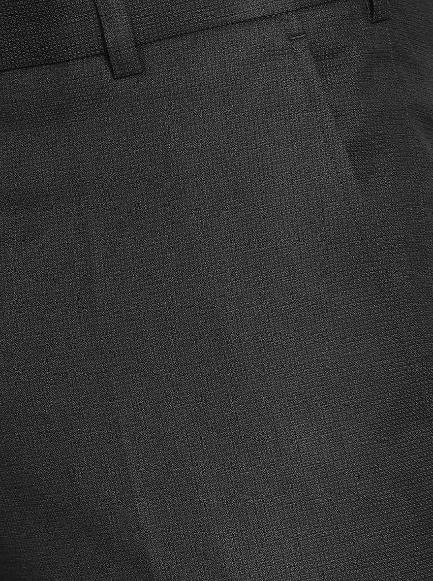 Black Solid Slim Fit Formal Trouser | JB Studio