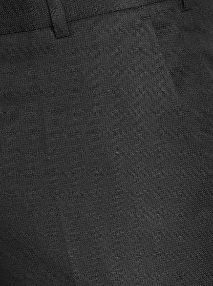 Black Solid Slim Fit Formal Trouser | JB Studio