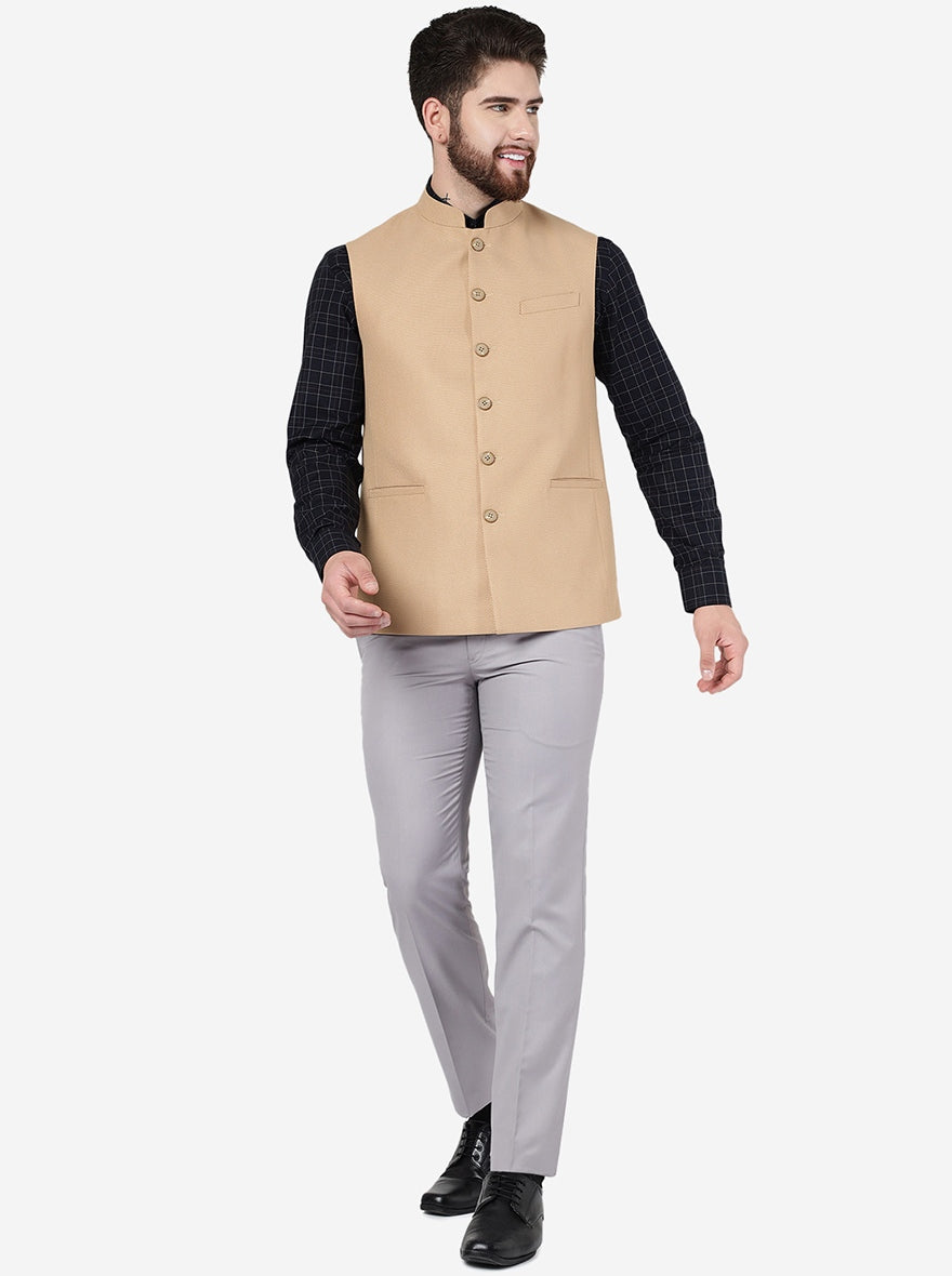 Buy TAHVO Men's Cotton Regular Fit Printed Nehru Jacket, Modi Jacket  (White1, 36) at Amazon.in