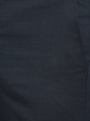 Navy Blue Solid Slim Fit Formal Trouser | Metal