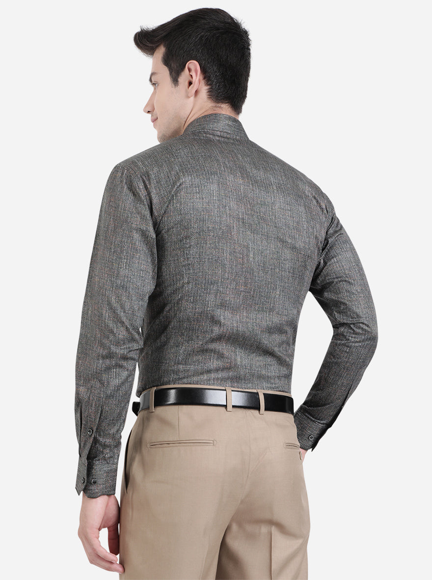 Green & Maroon Solid Slim Fit Party Wear Shirt | JB Studio