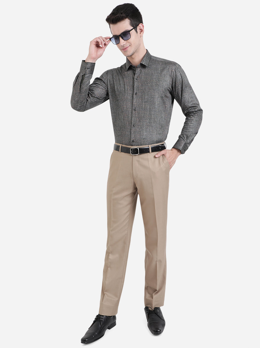 Green & Maroon Solid Slim Fit Party Wear Shirt | JB Studio