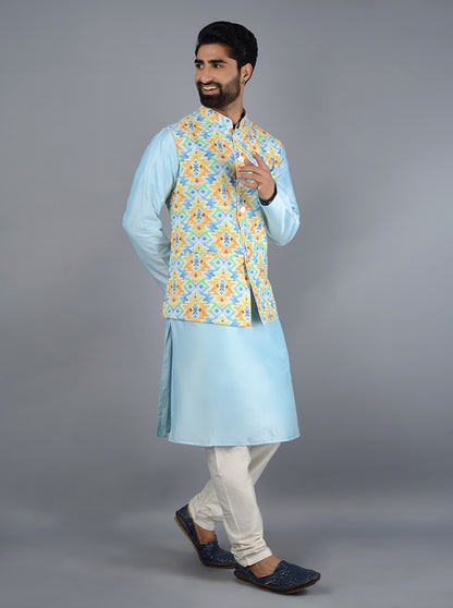 Blue Bandhgala Jacket | Azania