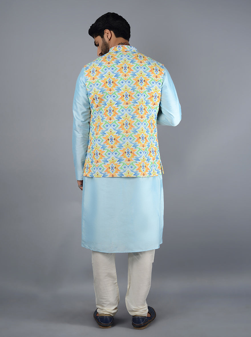 Blue Bandhgala Jacket | Azania