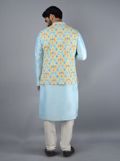 Blue Bandhgala Jacket | Azania