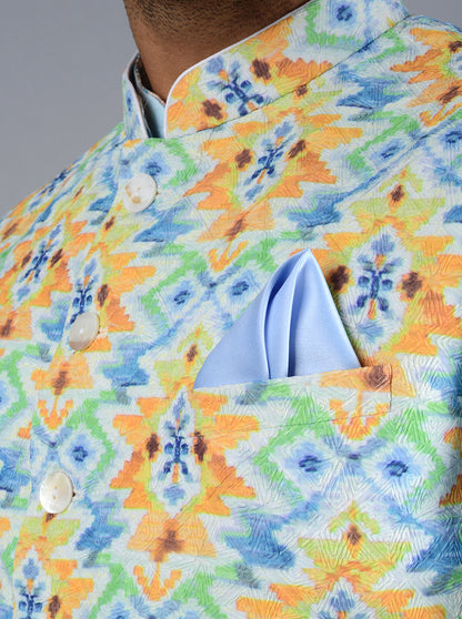 Blue Bandhgala Jacket | Azania