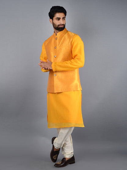Yellow Bandhgala Jacket | Azania