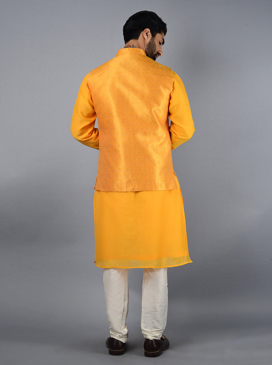 Yellow Bandhgala Jacket | Azania