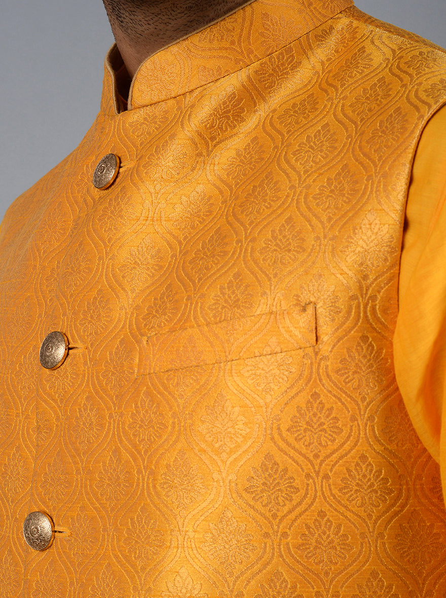 Yellow Bandhgala Jacket | Azania