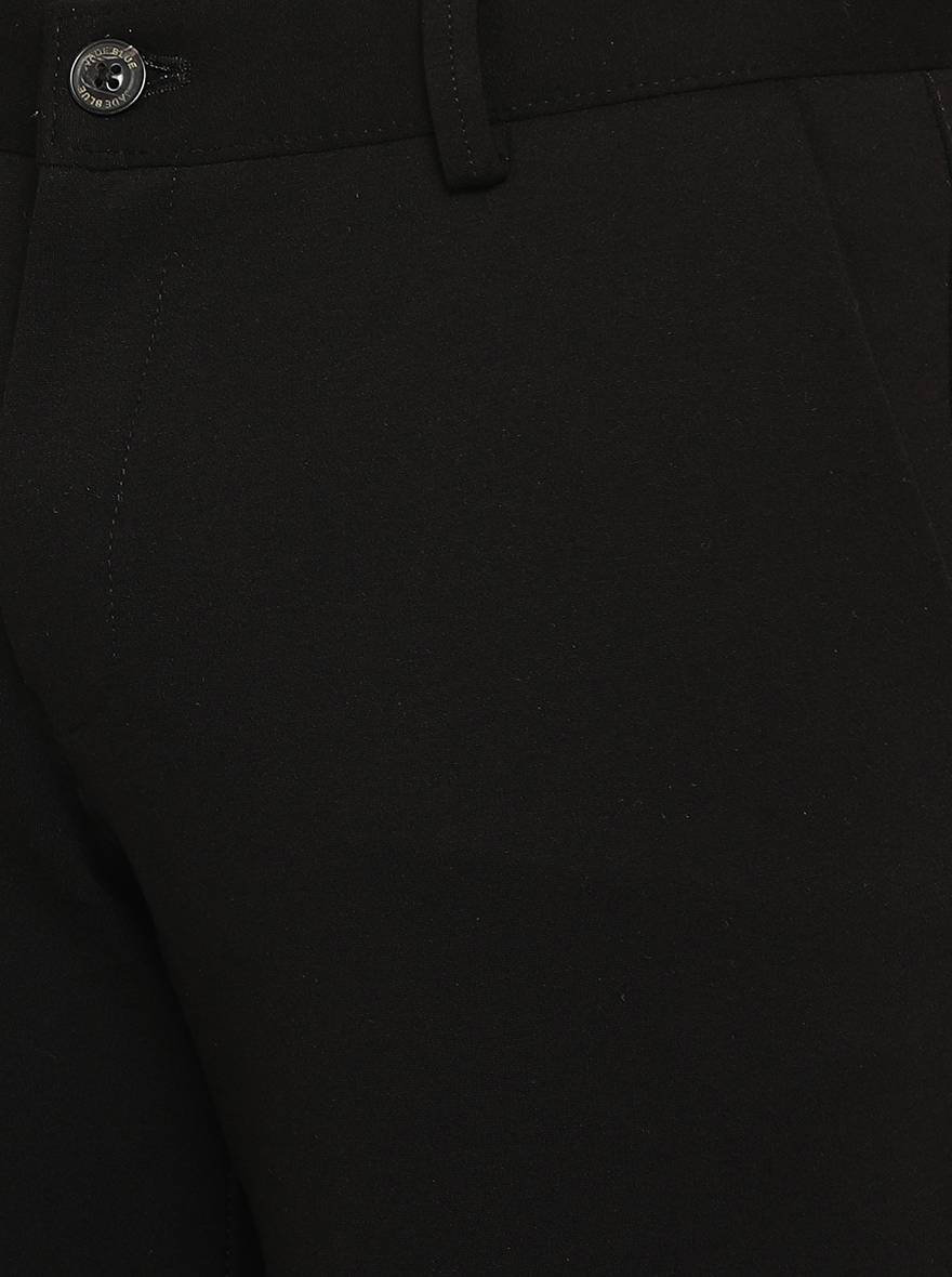 Black Solid venice Fit Casual Trouser | JadeBlue