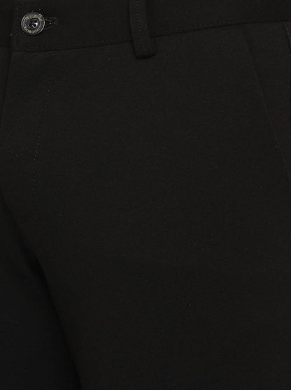 Black Solid venice Fit Casual Trouser | JadeBlue