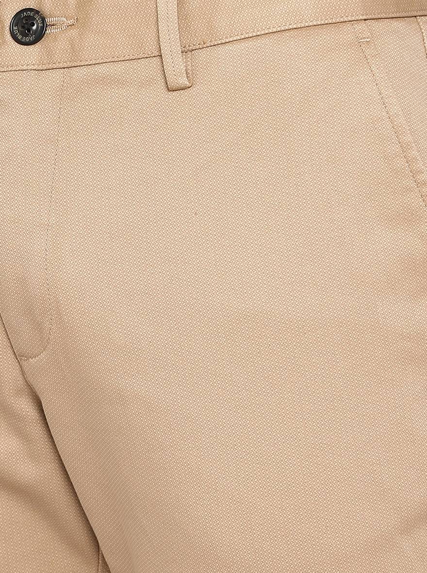 Khaki Solid Uno Fit Casual Trouser | JadeBlue