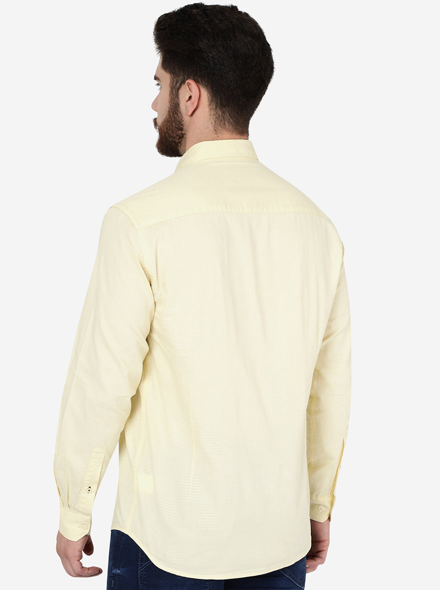 Mellow Yellow Solid Smart Fit Semi Casual Shirt | Greenfibre