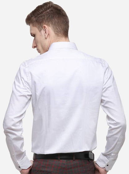 White Solid Slim Fit Party Wear Shirt | Wyre