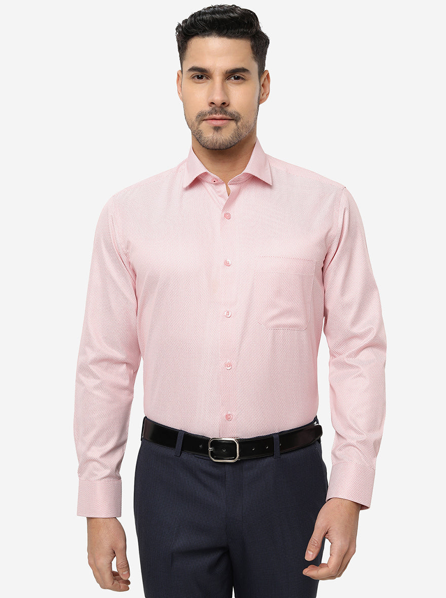 Pink Solid Slim Fit Formal Shirt | Greenfibre