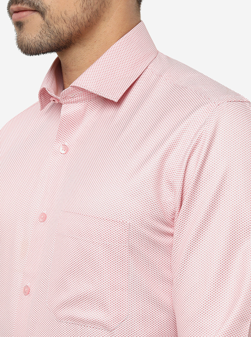 Pink Solid Slim Fit Formal Shirt | Greenfibre