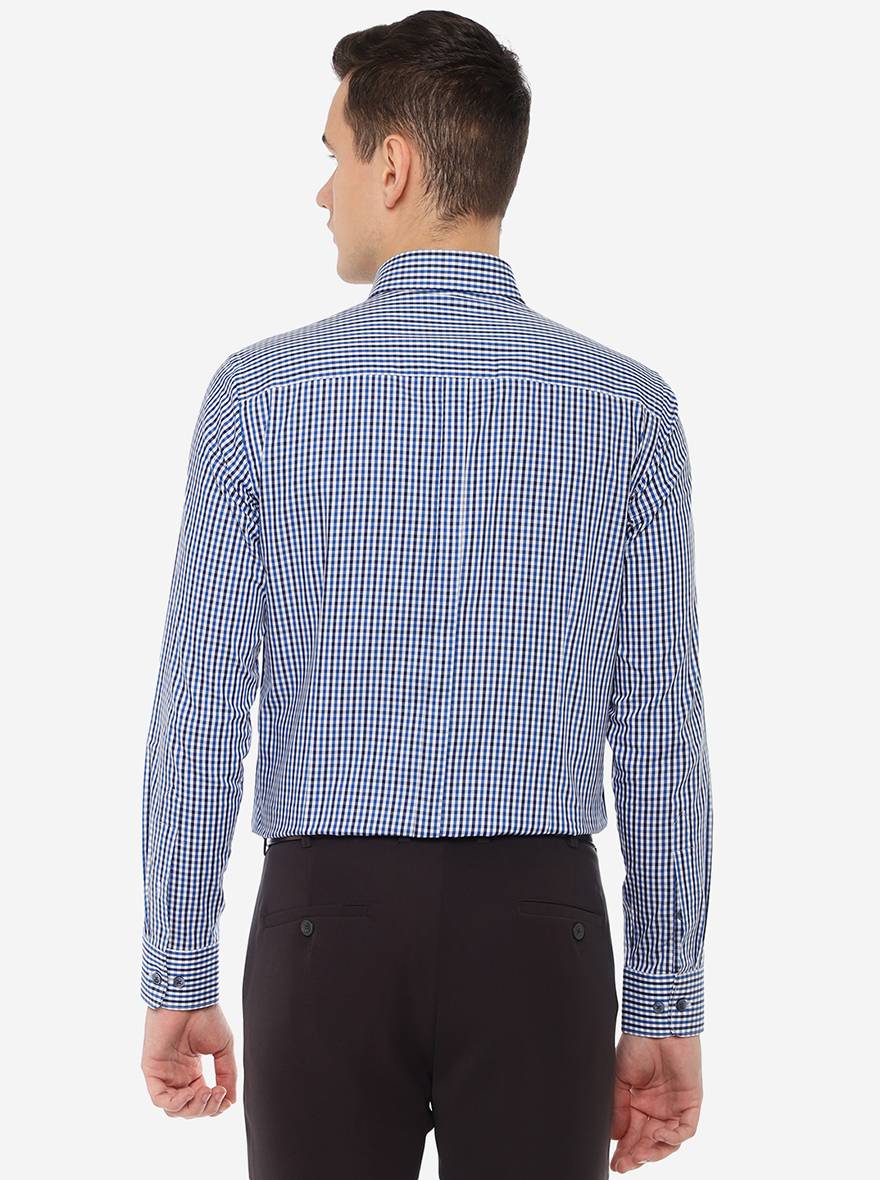 Multicolor Checked Slim Fit Formal Shirt | JadeBlue Youth