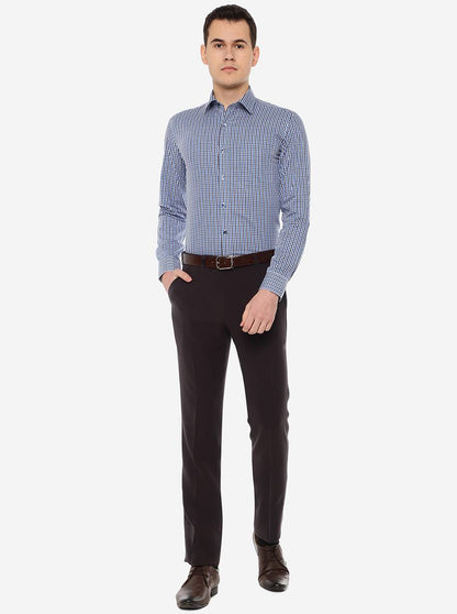 Multicolor Checked Slim Fit Formal Shirt | JadeBlue Youth