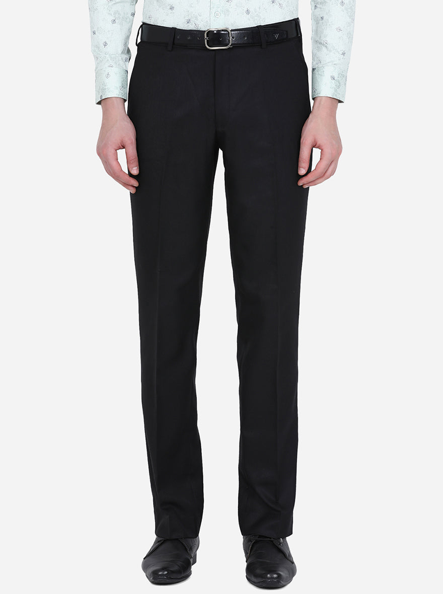 Buy Men's Solid Formal Trousers with Pockets Online | Centrepoint Bahrain